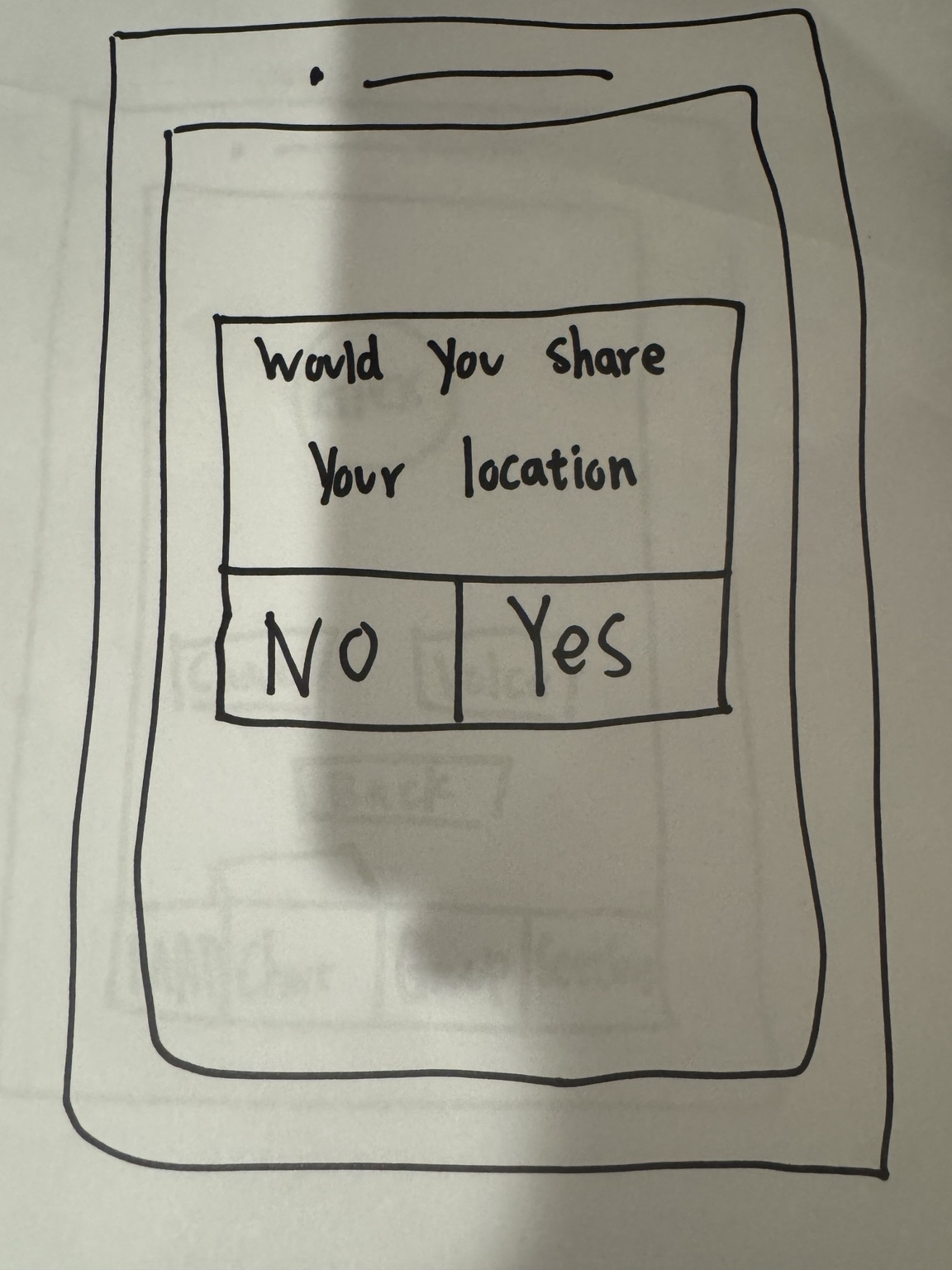 Low-fidelity location sharing dialog