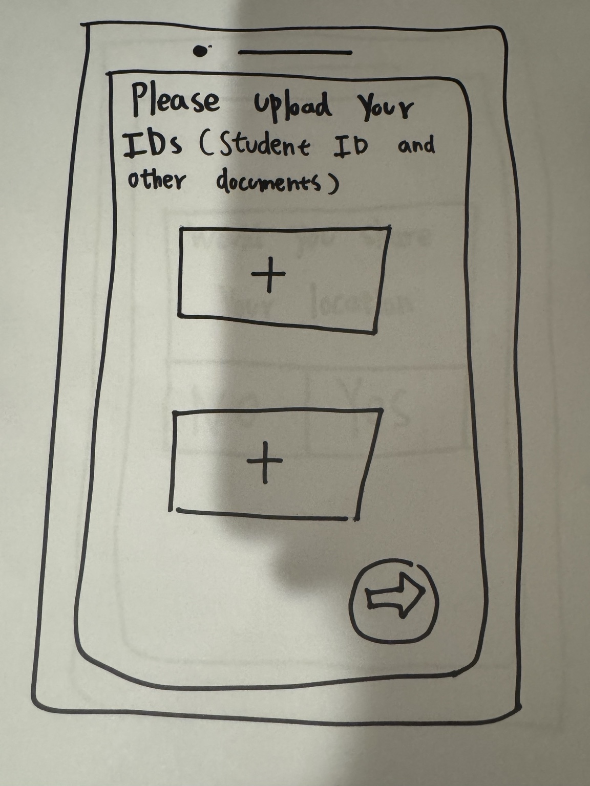 Low-fidelity identity verification upload screen